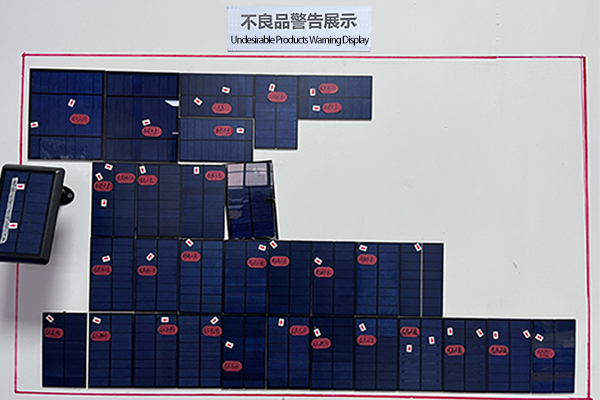 太阳能电池板警示墙有缺陷