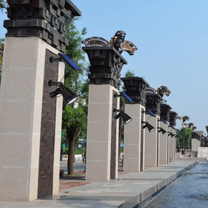 分体式防水庭院景观太阳能壁装地插灯